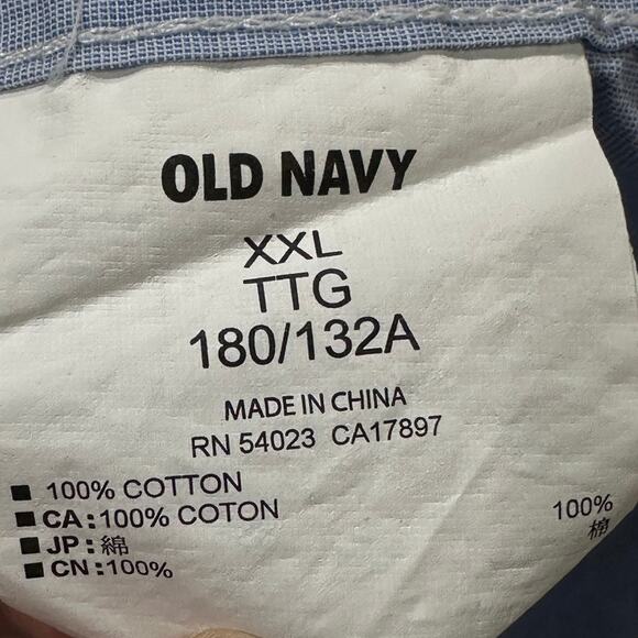 Old Navy Classic Button Up Shirt Men XXL Blue Casual Regular Fit 100% Cotton - Picture 7 of 7